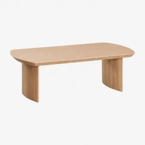 Mesa De Centro Retangular 120x60 Cm Em Mdf Tuareg Madeira Natural - Sklum