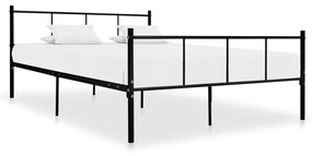 vidaXL Estrutura de cama 140x200 cm metal preto