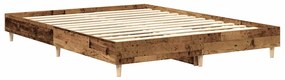 Estrutura de cama sem colchão 140x200 cm madeira velha