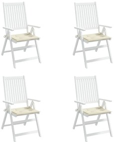 Almofadões p/ cadeiras de jardim 4 pcs tecido oxford creme
