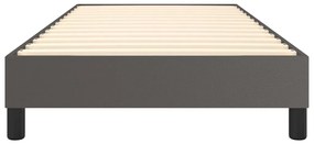 Estrutura de cama 90x190 cm couro artificial cinzento