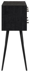 Mesa consola com gavetas 116x30x76 cm teca recuperada maciça