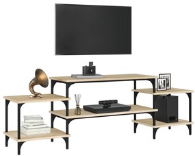 Móvel de TV 157x35x52 cm derivados de madeira carvalho sonoma