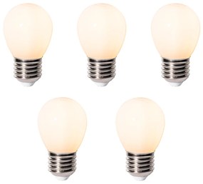 Conjunto de 5 E27 dimbare LED lamp P45 opaal glas 3W 250 lm 2200K