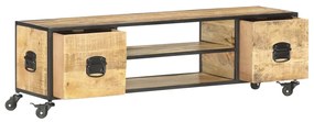 Móvel de TV 130x30x39 cm madeira de mangueira maciça