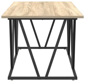 Mesa de Centro Carvalho Sonoma 100x50x40 cm Feita de Madeira Engenheir