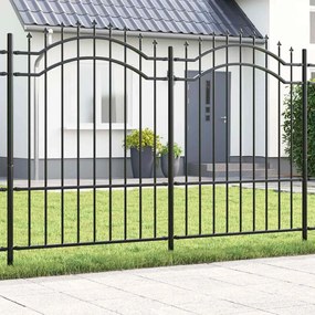 vidaXL Cerca para Jardim Cinzeto 190 cm Aço com Revestimento em Pó