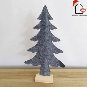 Árvores de Natal | Felcro Cinza - Pequeno
