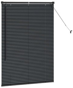 Persiana de Janela com cortinas Outros Manual Preto 80 x 130 cm Alumín