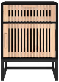 Mesa de cabeceira 40x30x55,5 cm derivados madeira/ferro preto