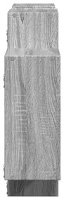 Prateleira parede 159x18x65cm derivados madeira cinzento sonoma