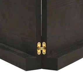 Tampo de mesa com bordas vivas maciço tratado castanho-escuro