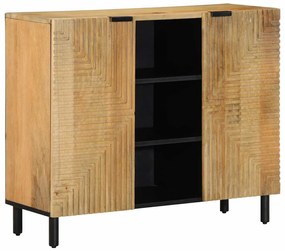 Aparador 90x33x75 cm madeira de mangueira maciça castanho