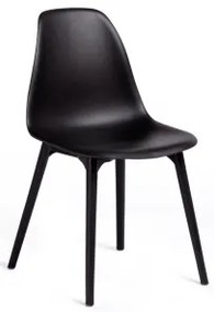Cadeira De Jantar Scand Em Polipropileno Preto - Sklum