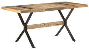 Mesa de jantar 160x80x76 cm madeira de mangueira áspera