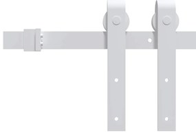 Porta de correr com ferragens 85x210 cm madeira de pinho maciça