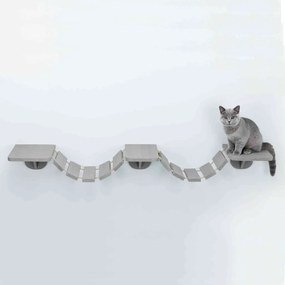 425443 TRIXIE Escada escalada gatos de parede 150x30 cm cinzento-acastanhado