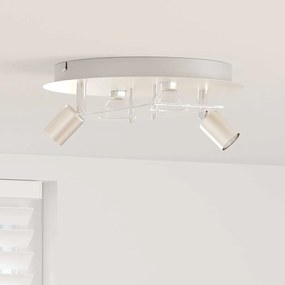 Spotlight de Teto com 2 Cabeças Ajustáveis Níquel Fosco GU10