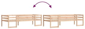 Estrutura de cama infantil 90x190 cm madeira de pinho maciça