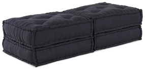 Puff Modular 2 Peças em Tecido Antracite