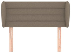 Cabeceira cama abas tecido 83x23x78/88 cm cinzento-acastanhado