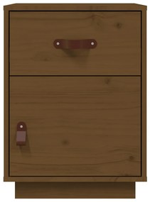 Mesa de cabeceira 40x34x55 cm pinho maciço castanho mel