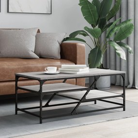 vidaXL Mesa de centro 100x49x40 cm derivados de madeira cinza sonoma