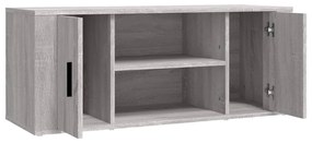 Móvel de TV 100x35x40 cm derivados de madeira cinzento sonoma