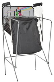 Conjunto de Cestos de Basquetebol Dobráveis e Portáteis - Cor: Preto e