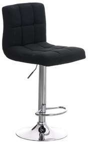Banco de bar Peru em tecido 46 x 94-114 x 47 cm Preto