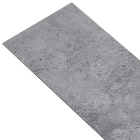 Tábuas de soalho PVC autoadesivo 5,02 m² 2 mm cinzento cimento