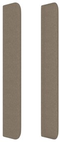 Cabeceira cama abas tecido 103x16x118/128 cm cinza-acastanhado