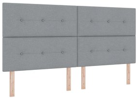 Cama Box com Colchão Cinza Claro 200 x 200 cm