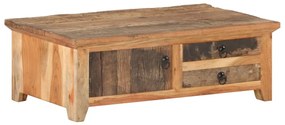 Mesa de centro 90x50x31 cm madeira recuperada maciça