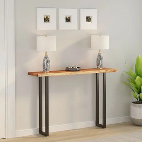 vidaXL Tampo de mesa retangular borda viva 140x30x2,5 cm acácia maciça