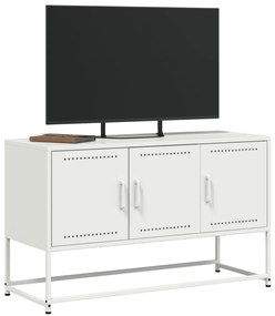 Móvel de TV 100,5x39x60,5 cm aço branco