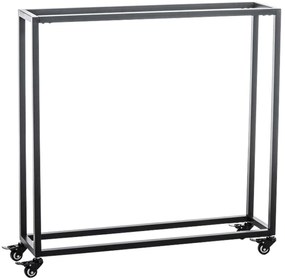 Suporte para lenha Hetta 25 x 100 x 100 cm Preto