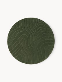 Tapete redondo em lã artesanal Aaron