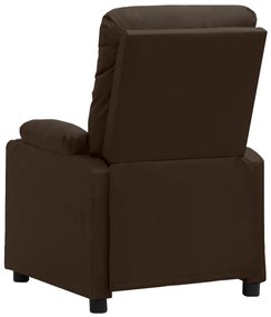 Poltrona de massagens elevatória couro artificial castanho