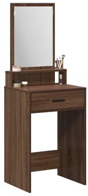Mesa de Maquiagem vidaXL com Gavetas em Carvalho Castanho 50x41x140 cm