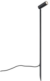 Foco espeto preto 80cm Incl. LED ajustável IP65 com cabo e ficha - Carl