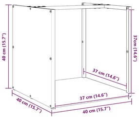 Suporte para lenha aço laminado a frio verde azeitona