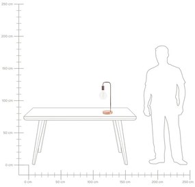 Candeeiro de mesa em metal cor de cobre SAVENA Beliani