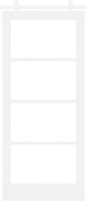 Conjunto de Porta Deslizante com Hardware vidaXL Branco 86x198,5 cm Ma