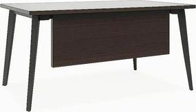 Secretária Art II Walnut/Preto com Estrutura Metálica Riva Office 1600x800mm