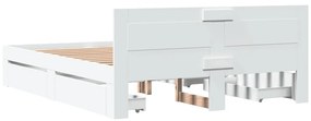 Estrutura cama c/ cabeceira 150x200 cm derivados madeira branco