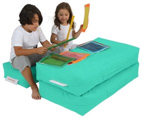Pufe de Jardim Kids Double Seat – Turquesa – 100x40x50 cm | Tribo Home