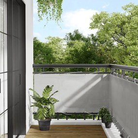 vidaXL Tela de varanda 75x1000 cm 100% poliéster oxford cinzento-claro