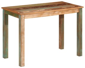 Mesa de jantar 110x55x76 cm madeira recuperada maciça