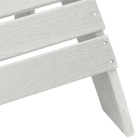 Cadeiras Adirondack vidaXL com Apoios de Pés 2 pcs Branco HDPE
